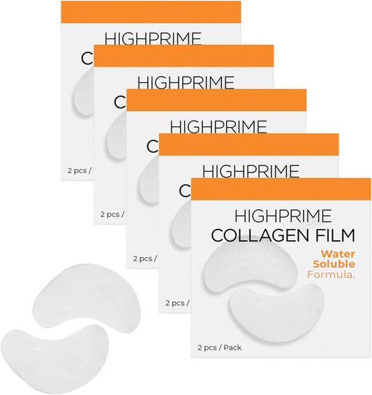 10 Pcs Highprime Collagen Soluble Film Highprime Collagen Film Mask Collagen Eye Mask Patches Solid Collagen Essence Paste for Anti-aging Moisturizing Firming